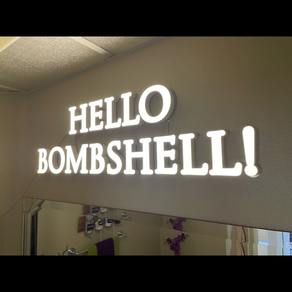 VS Display sign Authentic HELLO BOMBSHELL - Picture 4 of 10